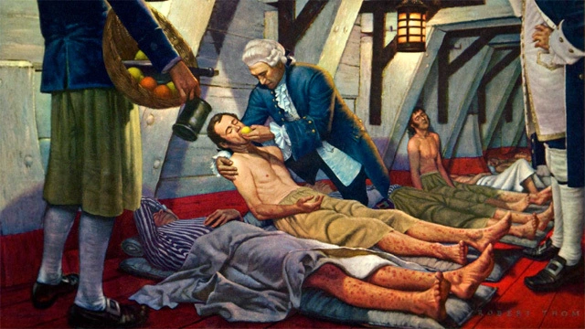 Апельсины против цинги: первое в мире клиническое испытание, 1747 год